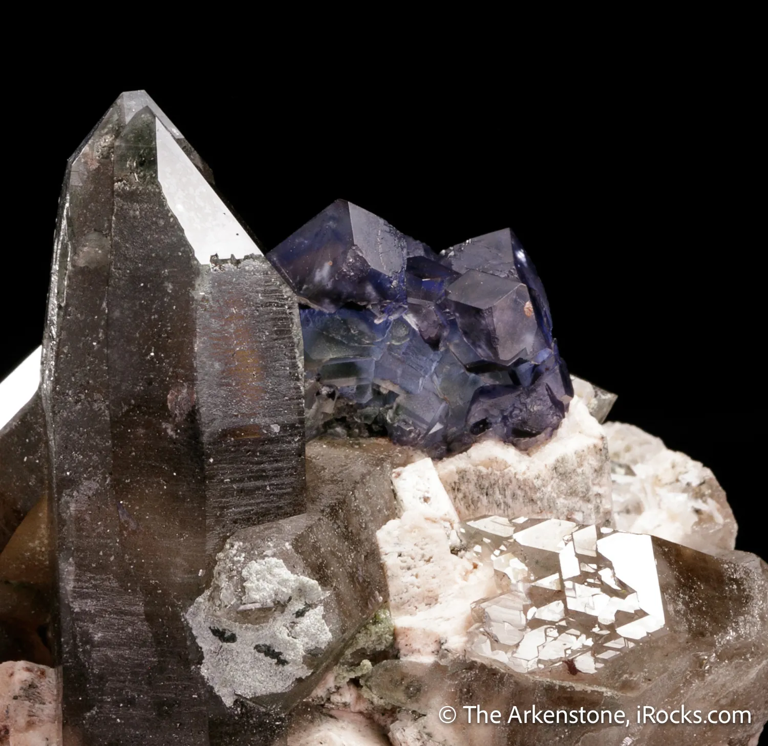 Smoky Quartz with Fluorite & Feldspar - image 4
