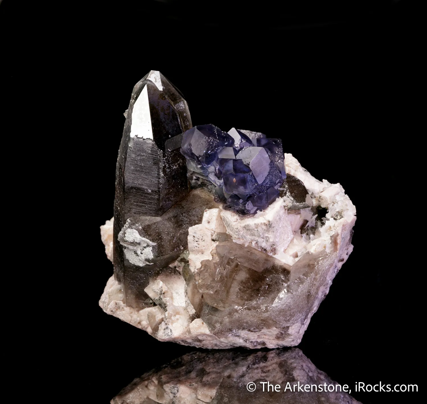 Smoky Quartz with Fluorite & Feldspar - image 5