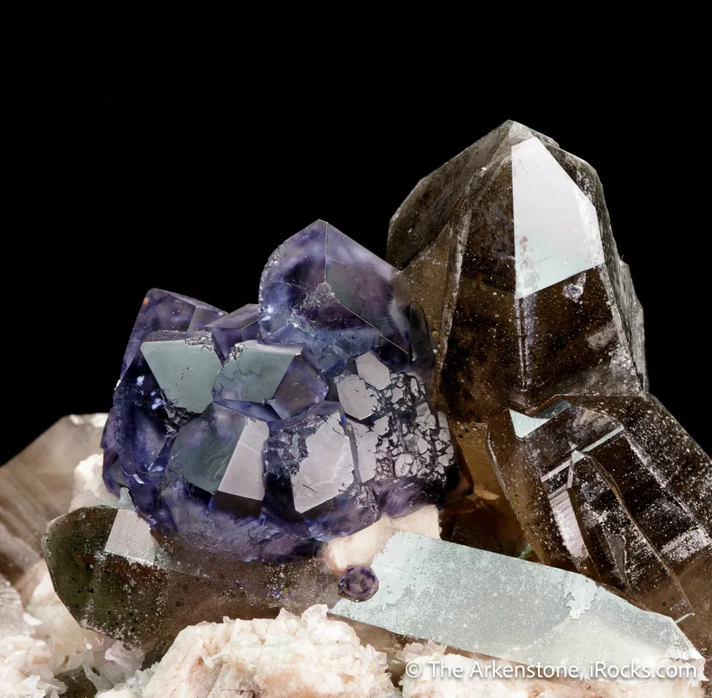 Smoky Quartz with Fluorite & Feldspar image