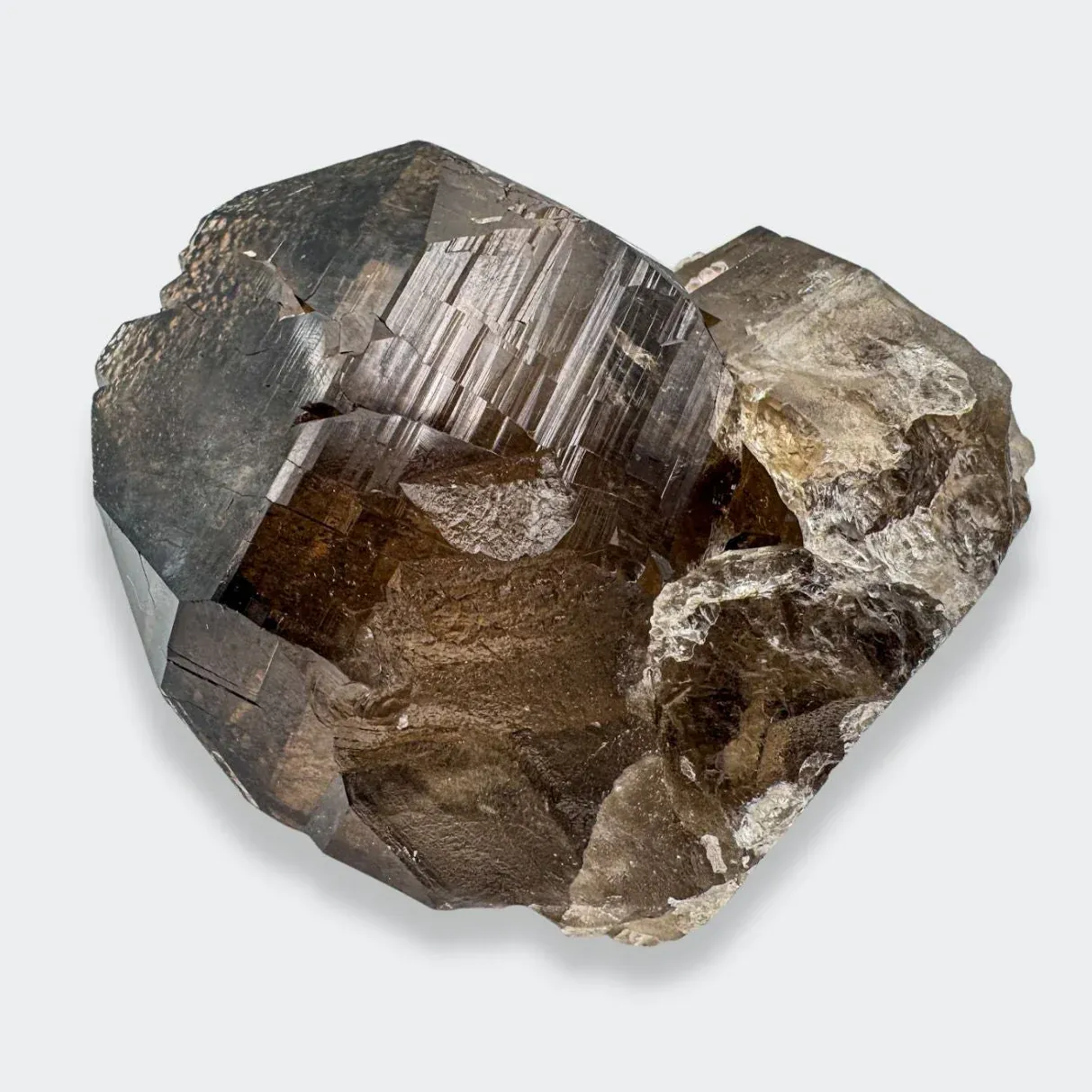 Smoky quartz with Fluorite from France, Auvergne-Rhône-Alpes, Chamonix-Mont-Blanc, Chamonix - image 5