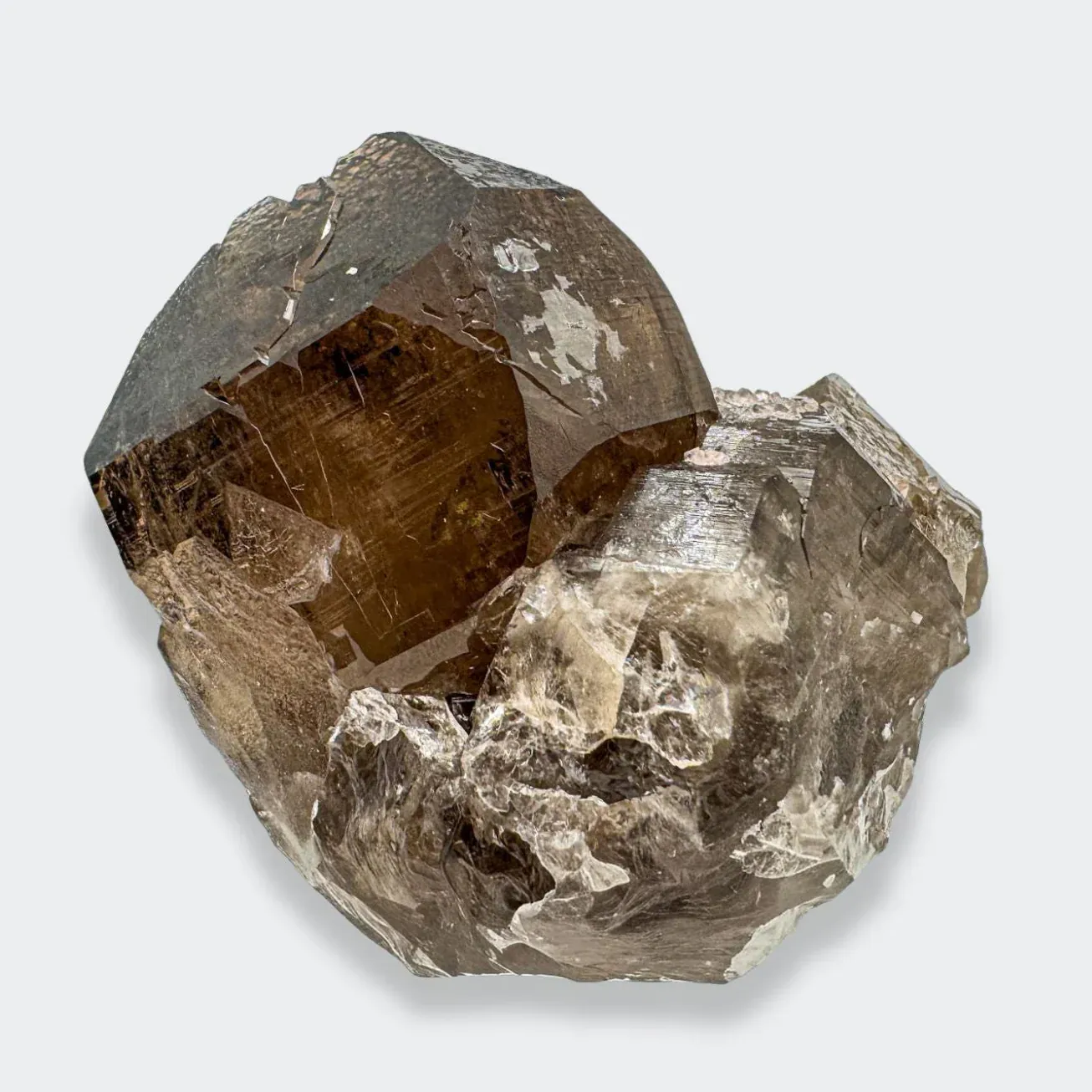 Smoky quartz with Fluorite from France, Auvergne-Rhône-Alpes, Chamonix-Mont-Blanc, Chamonix - image 6