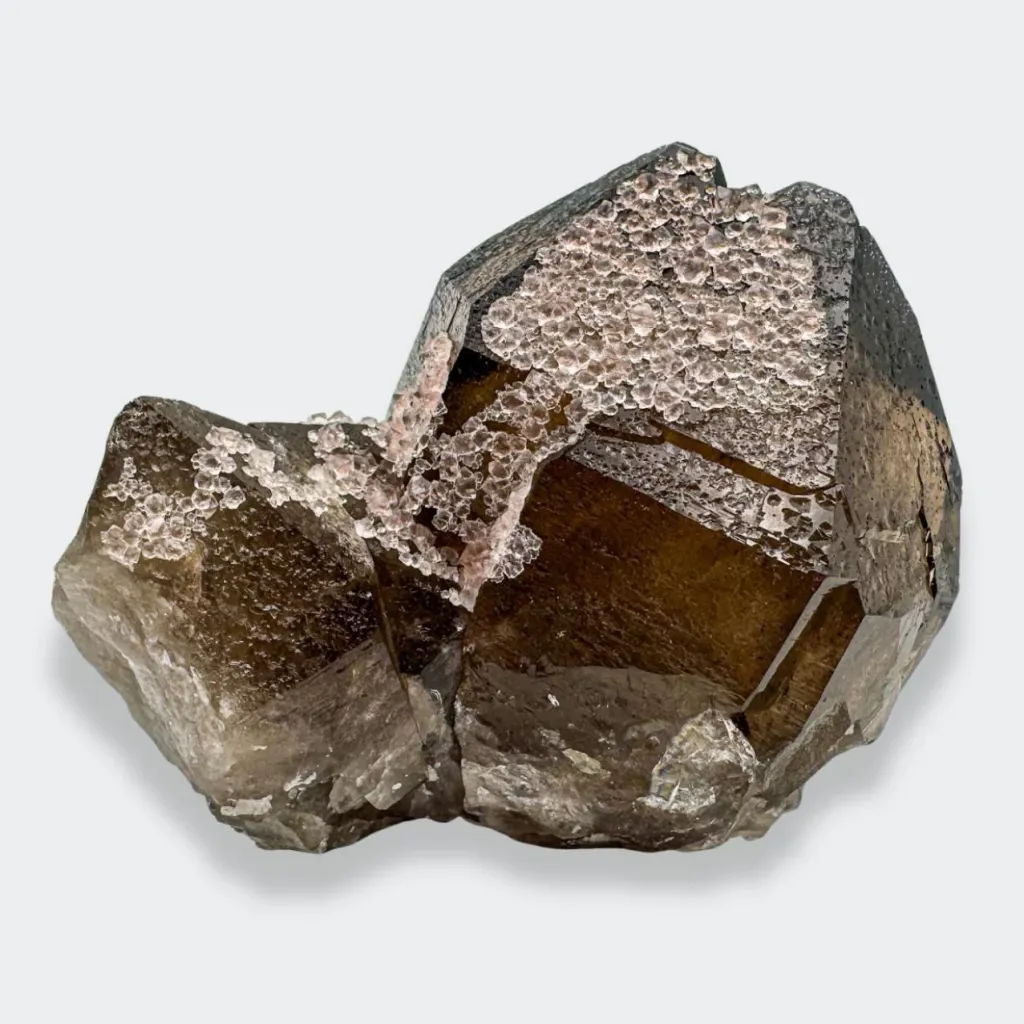 Smoky quartz with Fluorite from France, Auvergne-Rhône-Alpes, Chamonix-Mont-Blanc, Chamonix image