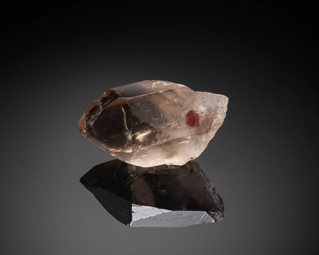 Smoky Quartz with Garnet inclusions image
