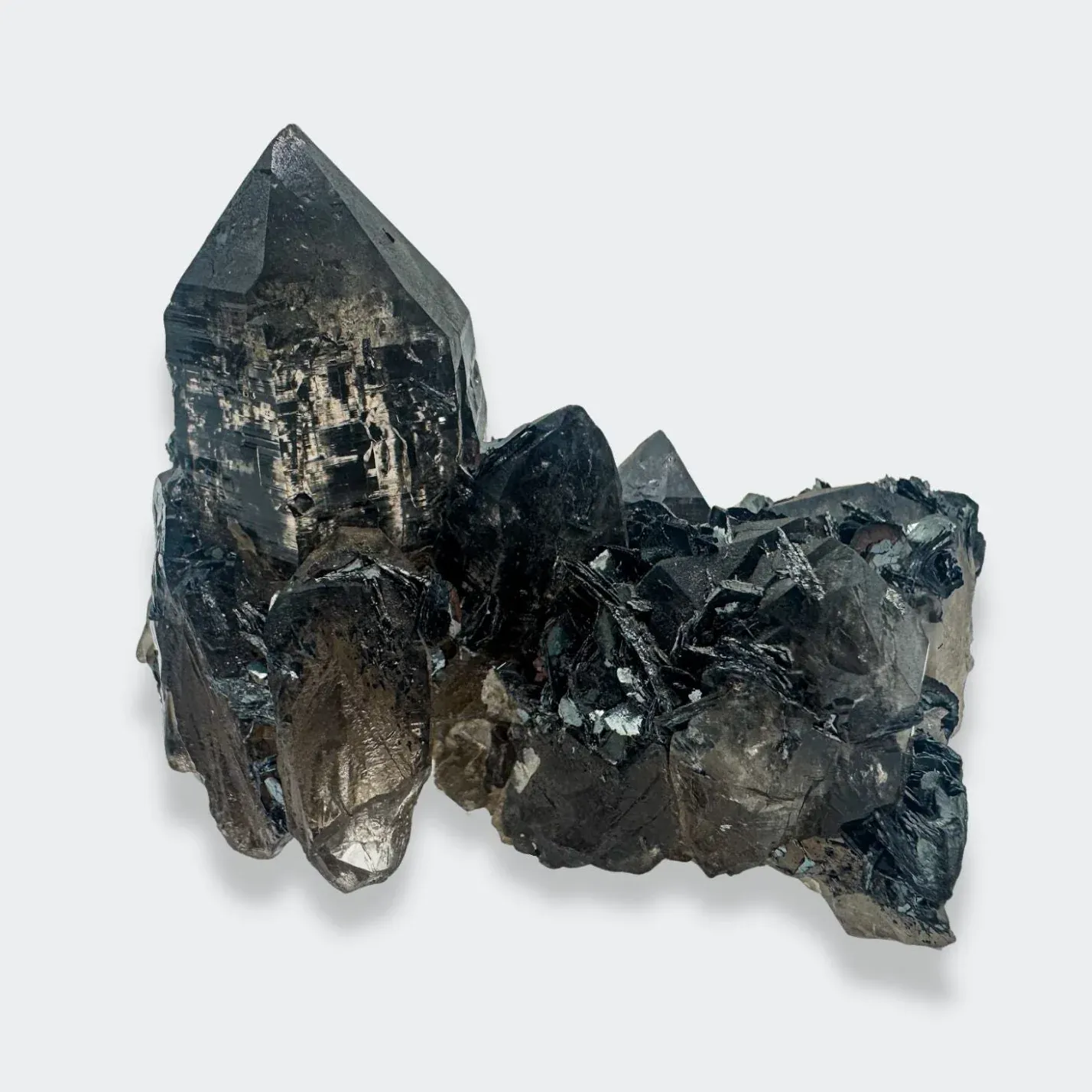 Smoky Quartz with Hematite from Switzerland, Valais, Furka - image 1