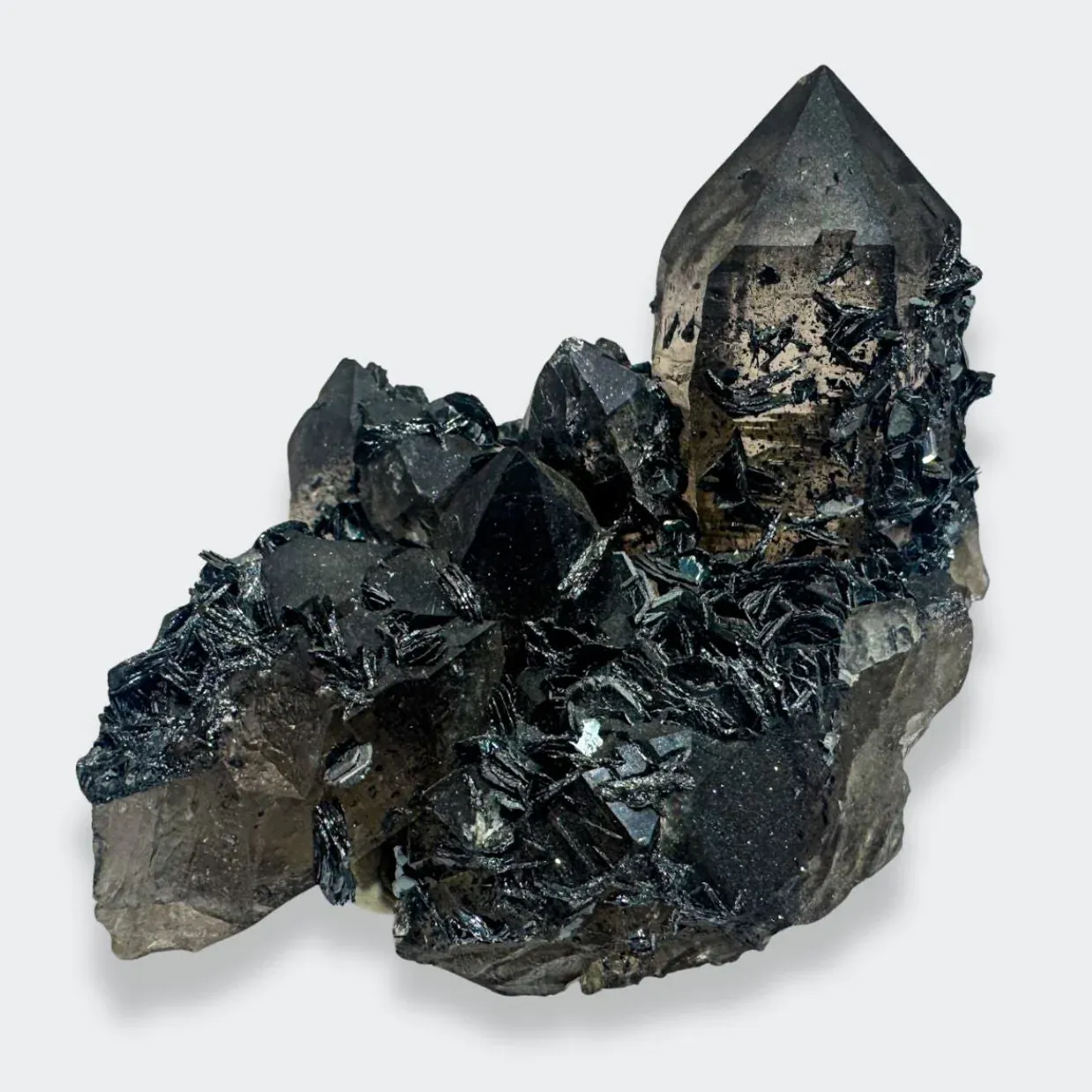 Smoky Quartz with Hematite from Switzerland, Valais, Furka - image 2