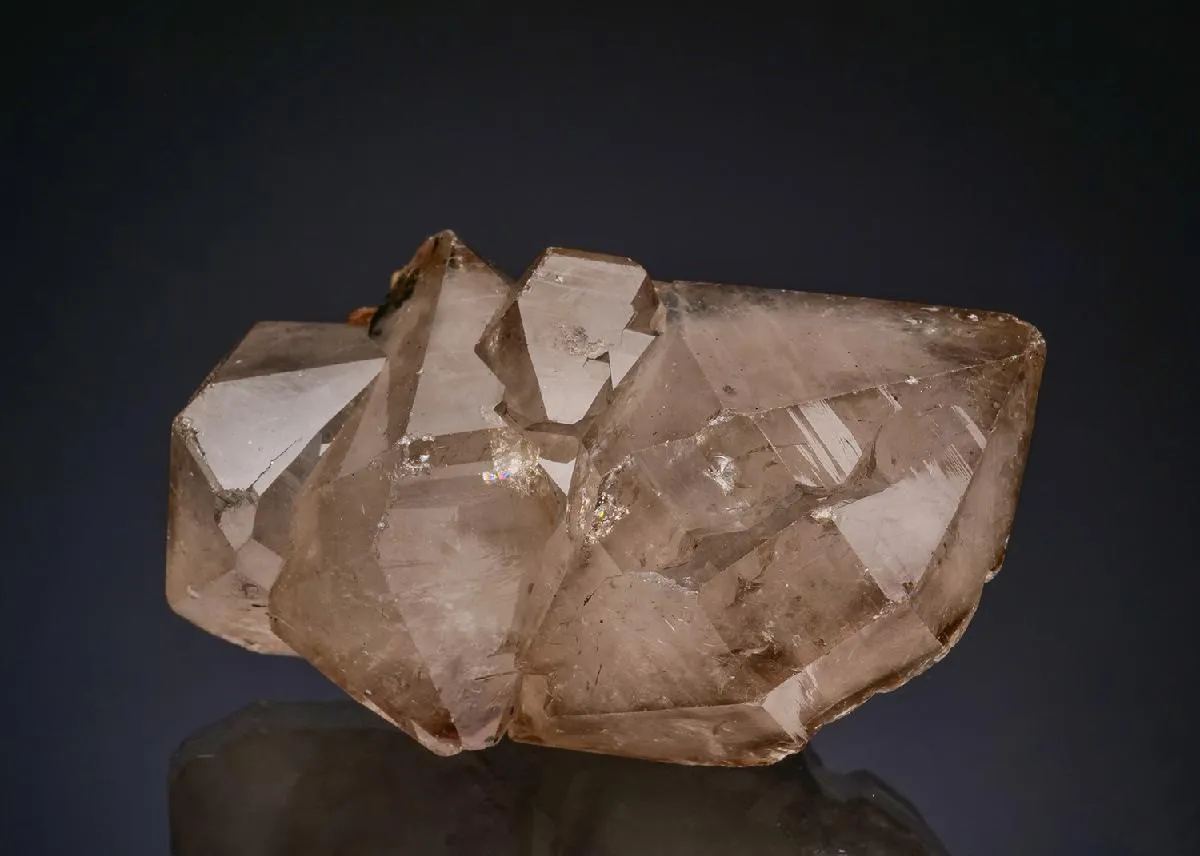 Smoky Quartz with Hematite on Dolomite - image 1