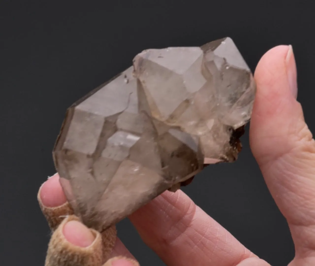 Smoky Quartz with Hematite on Dolomite - image 2