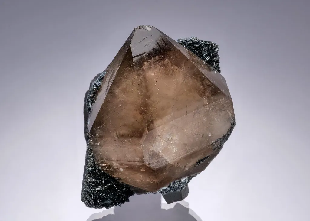 Smoky Quartz with Hematite var. Specularite image