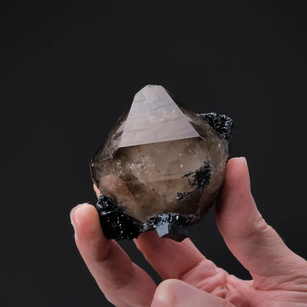 Smoky Quartz with Hematite var. Specularite - image 2