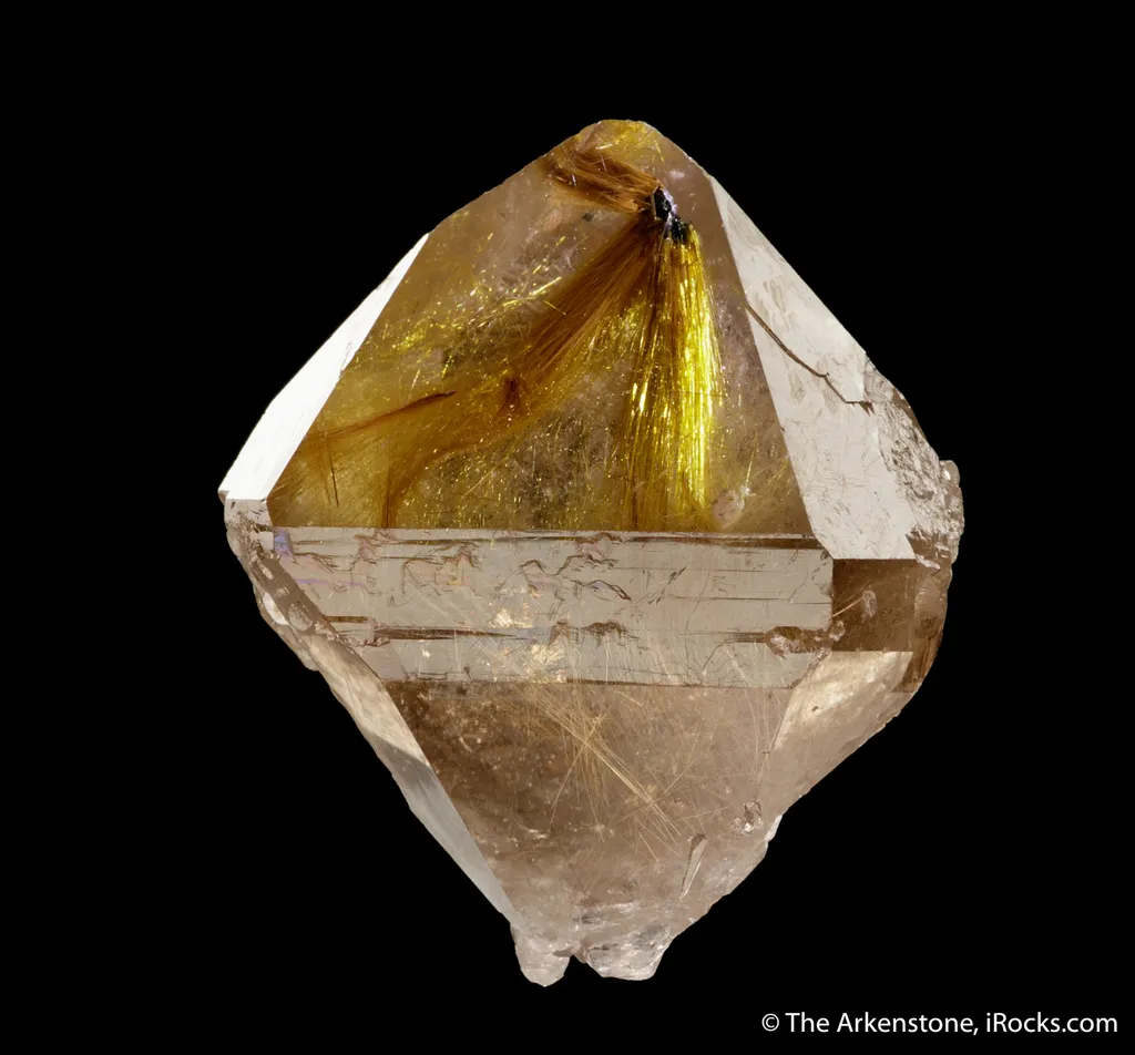 Smoky Quartz with Rutile and Hematite inclusion image