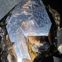 Smoky quartz  with soil inclusions and triangles marks - image 5