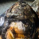Smoky quartz  with soil inclusions and triangles marks - image 10