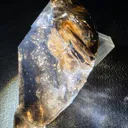 Smoky quartz  with soil inclusions and triangles marks - image 6