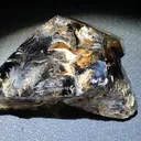 Smoky quartz  with soil inclusions and triangles marks - image 4