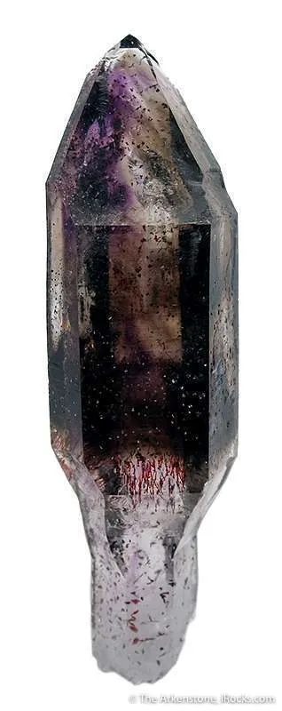 Smoky Quartz/Amethyst Scepter With Hematite Inclusions image