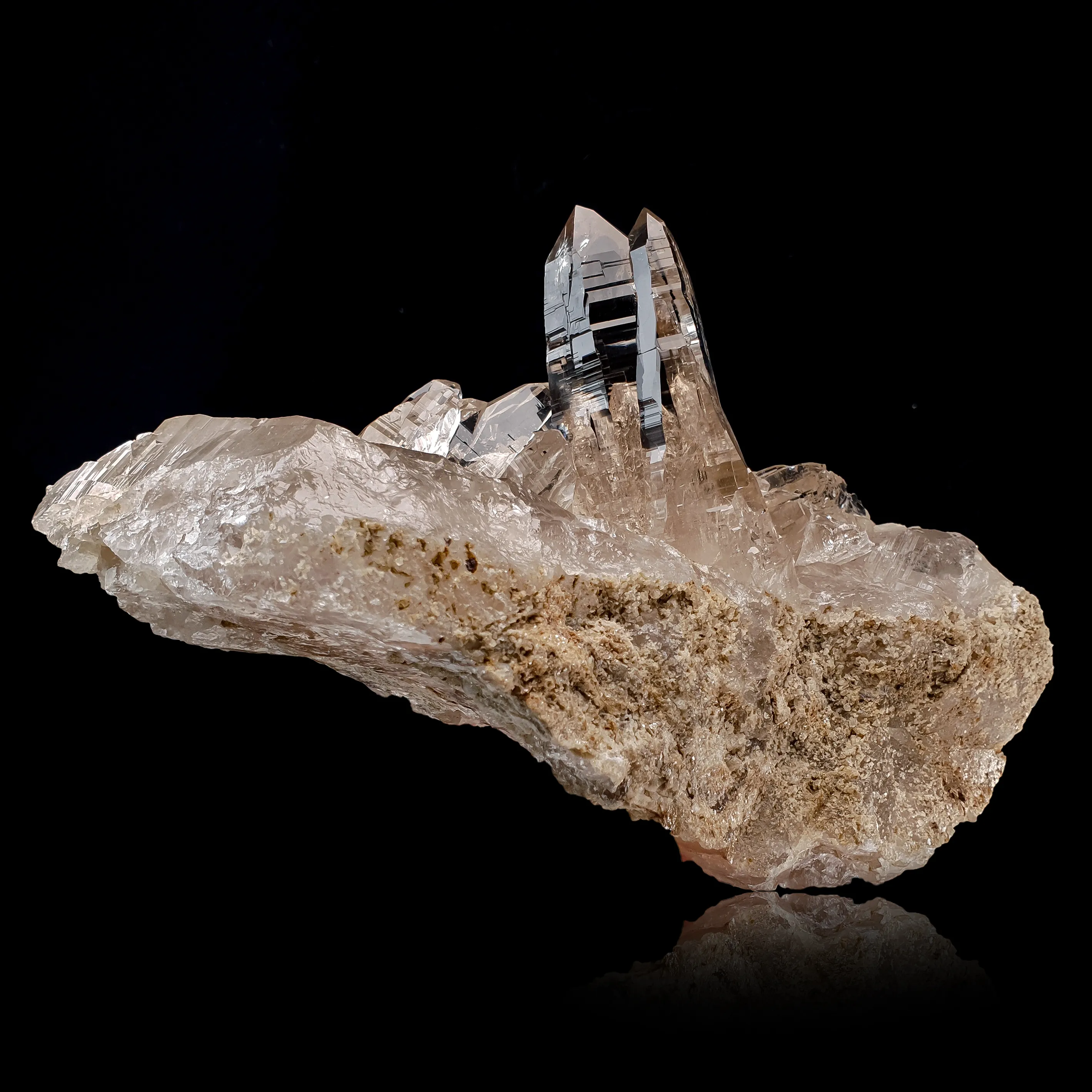 Smoky Tessiner Quartz on matrix - image 4