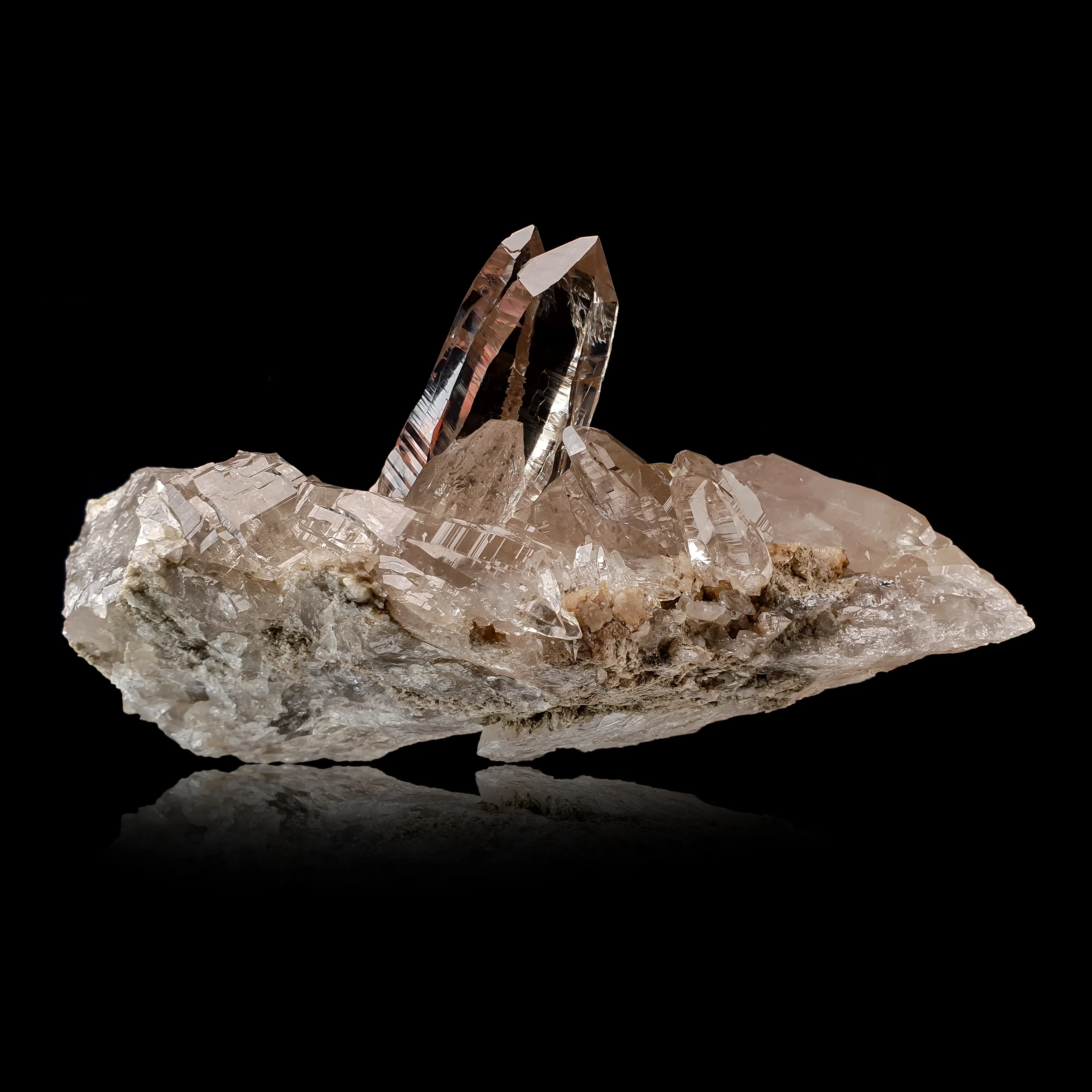 Smoky Tessiner Quartz on matrix - image 2