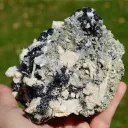 Spalerite var. Marmatite & Quartz calcite 1610 grams - Cavnic Mine, Cavnic, Maramureș, Romania - image 2