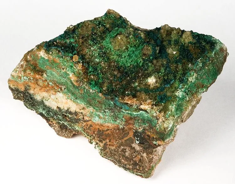 Spangolite, Brochantite, Quartz image