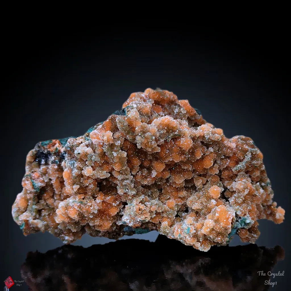 Sparkle ✨ Orange Chalcedony on Heulandite Matrix Natural Mineral specimen. image
