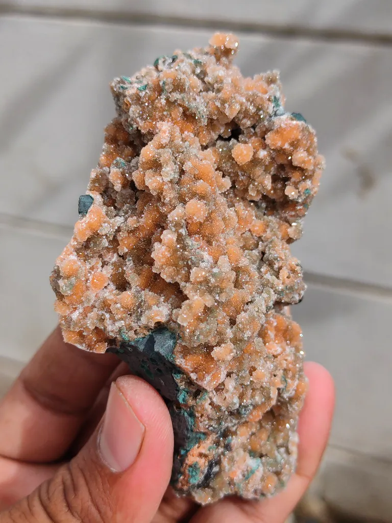 Sparkle ✨ Orange Chalcedony on Heulandite Matrix Natural Mineral specimen. - image 4