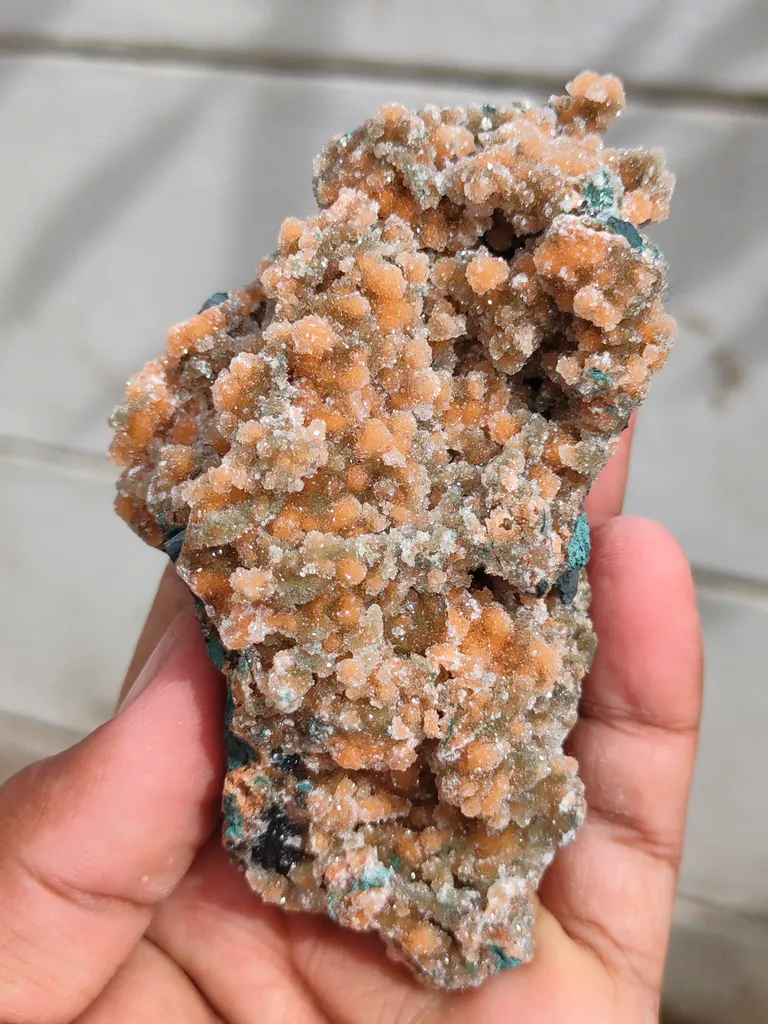 Sparkle ✨ Orange Chalcedony on Heulandite Matrix Natural Mineral specimen. - image 5