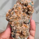 Sparkle ✨ Orange Chalcedony on Heulandite Matrix Natural Mineral specimen. - image 5