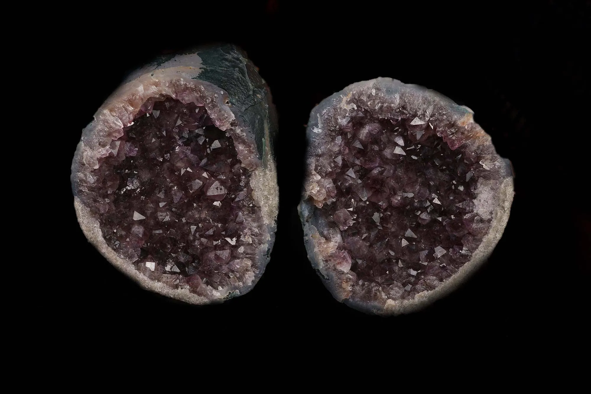 Sparkling Amethyst Two Halves Natural Mineral Specimen - image 2