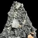 Sparkling Black Chalcedony Plate with Stilbite & Cubic Apophyllite – Rare Cabinet Mineral Specimen from Nashik - image 6