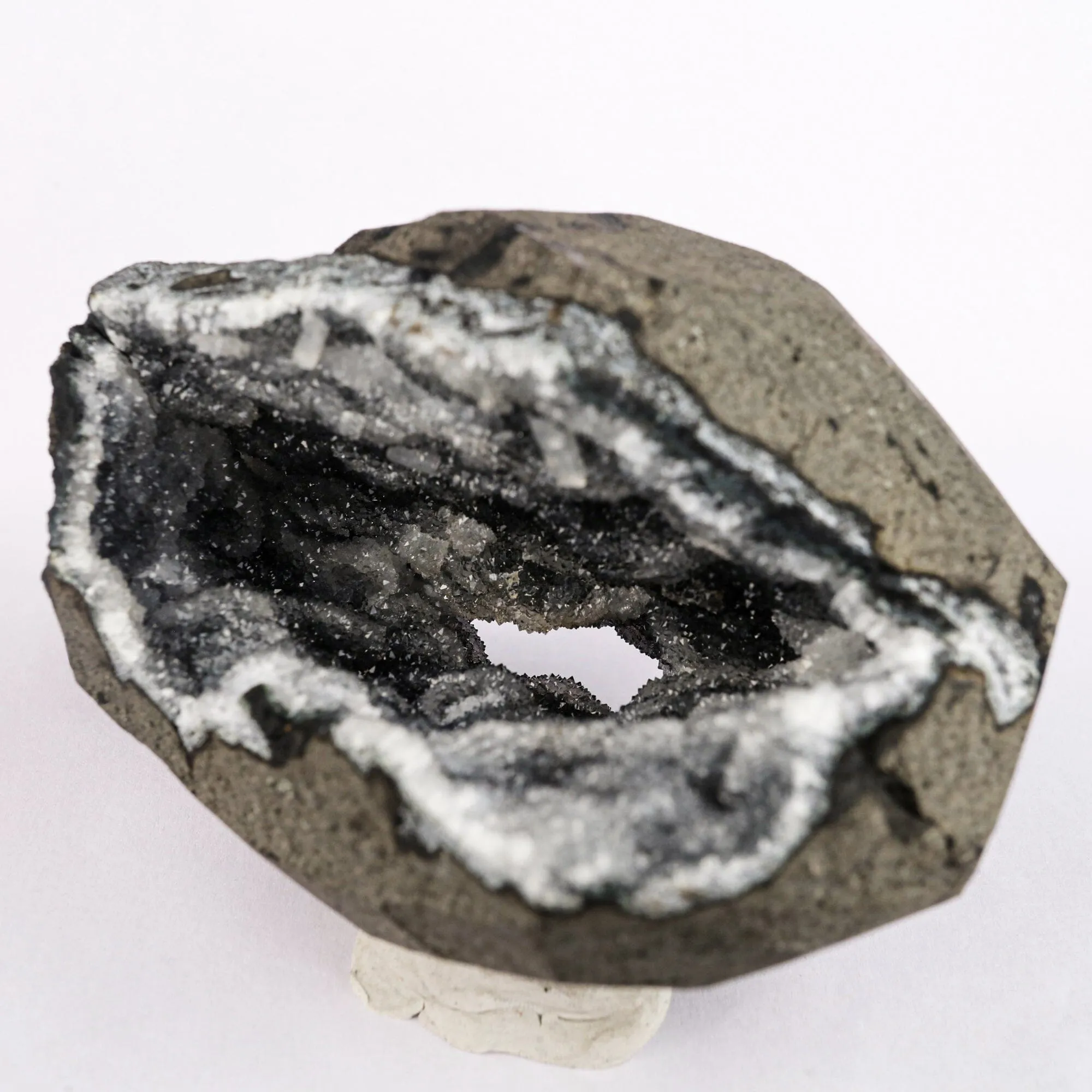 Sparkling Chalcedony Geode Natural Mineral Specimen - image 2