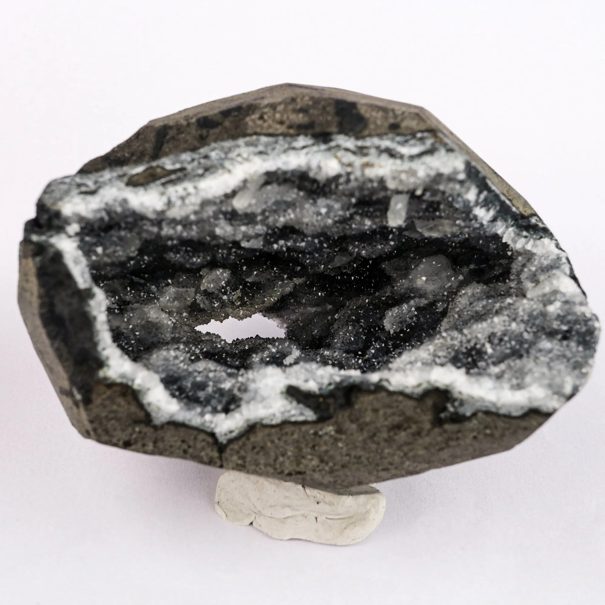 Sparkling Chalcedony Geode Natural Mineral Specimen - image 3