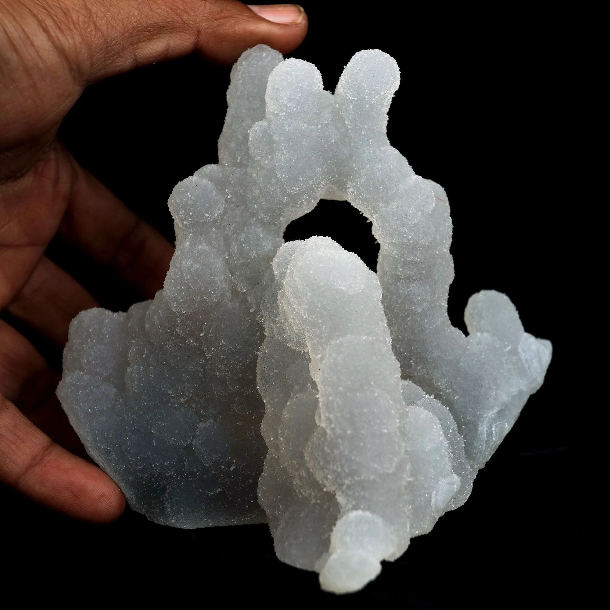 Sparkling Chalcedony Stalactites Sculpture Formation Natural Mineral Specimen - image 4