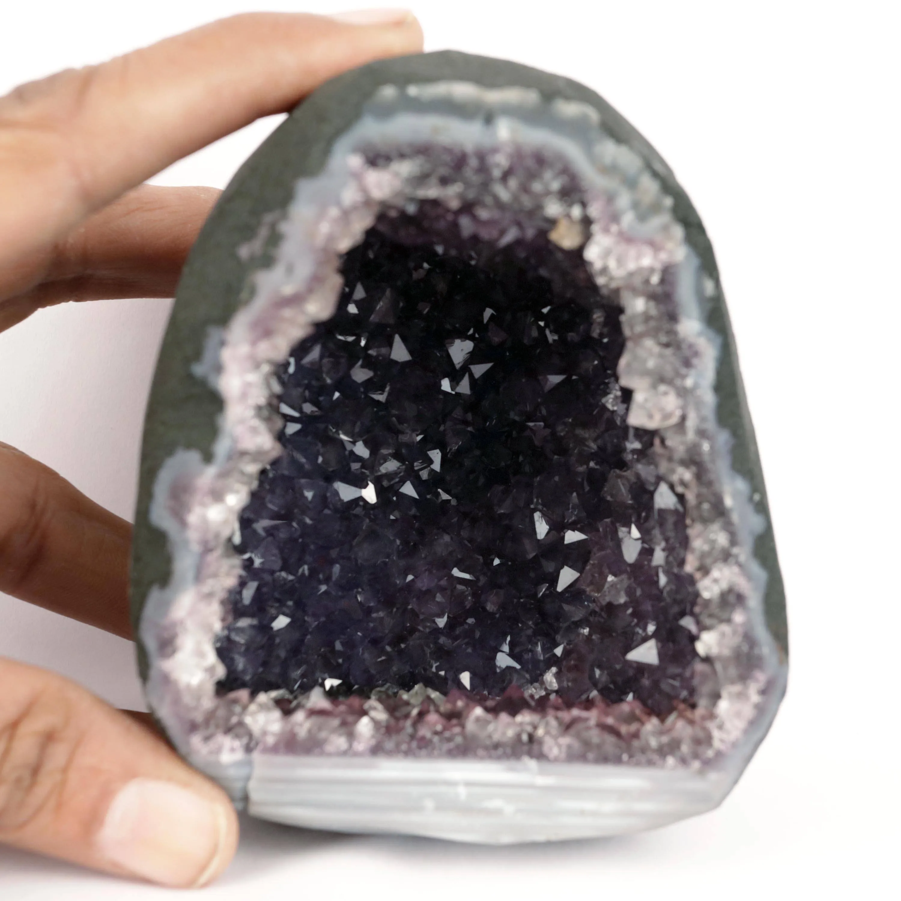 Sparkling Purple Amethyst Geode Natural Mineral Specimen - image 4