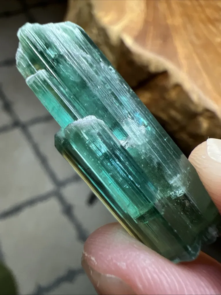 Spectacular Glowing Electric Blue Tourmaline from Afghanistan - 10075 image