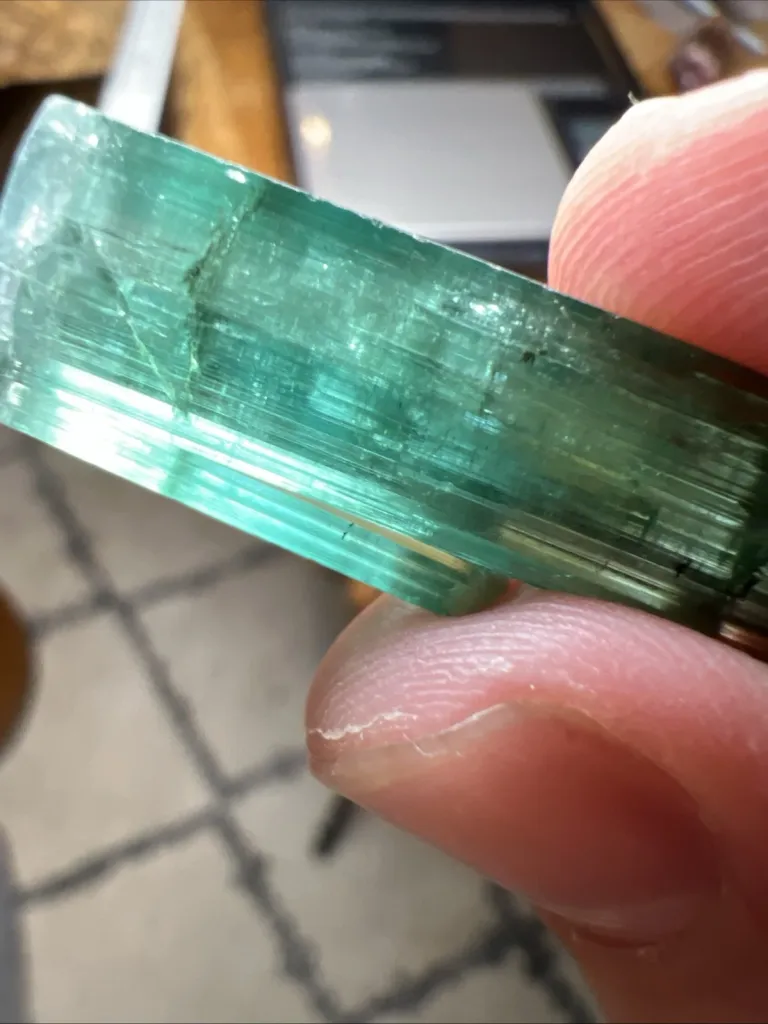 Spectacular Glowing Electric Blue Tourmaline from Afghanistan - 10075 - image 5