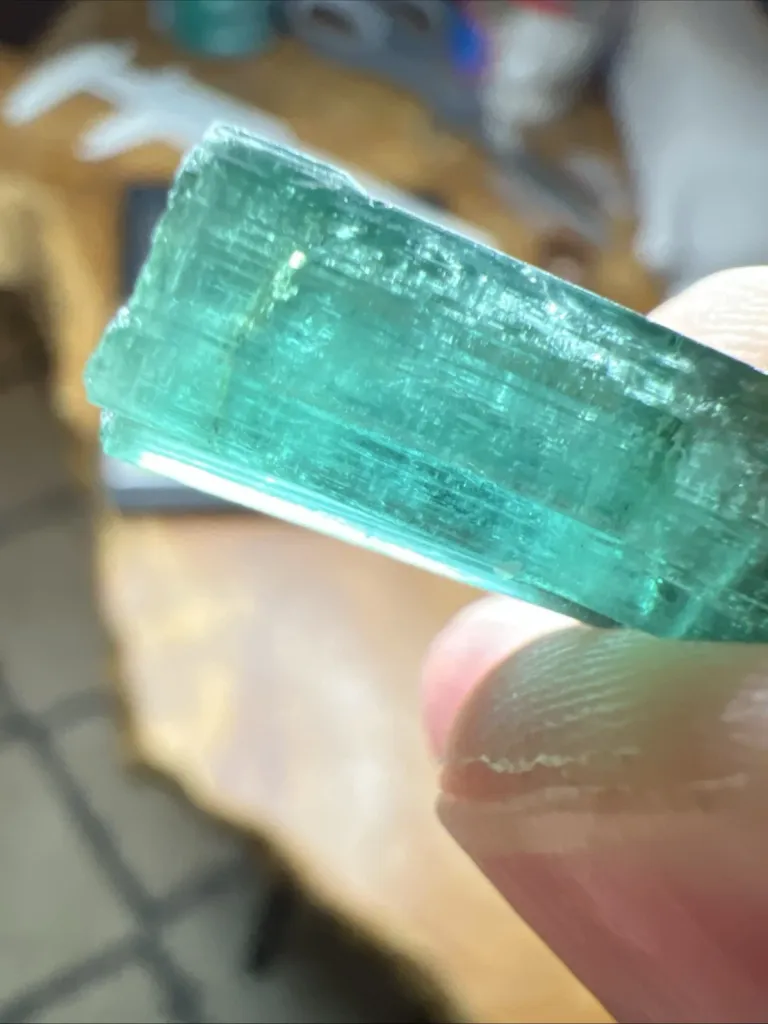 Spectacular Glowing Electric Gemmy Blue Tourmaline from Afghanistan - 10076 - image 5