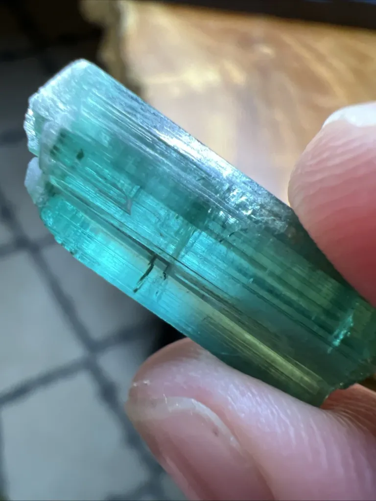 Spectacular Glowing Electric Gemmy Blue Tourmaline from Afghanistan - 10076 - image 2