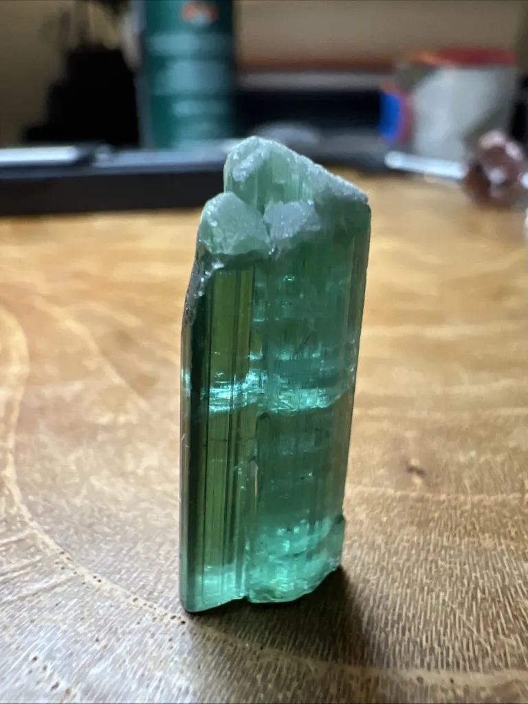 Spectacular Glowing Electric Gemmy Blue Tourmaline from Afghanistan - 10076 image