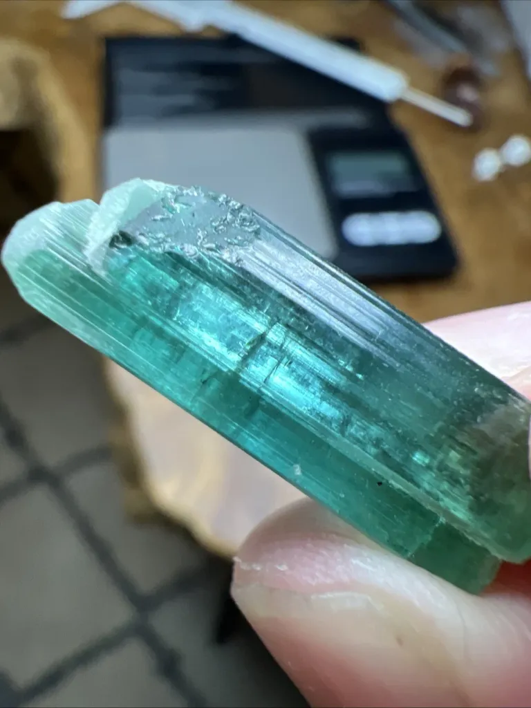 Spectacular Glowing Electric Gemmy Blue Tourmaline from Afghanistan - 10076 - image 4