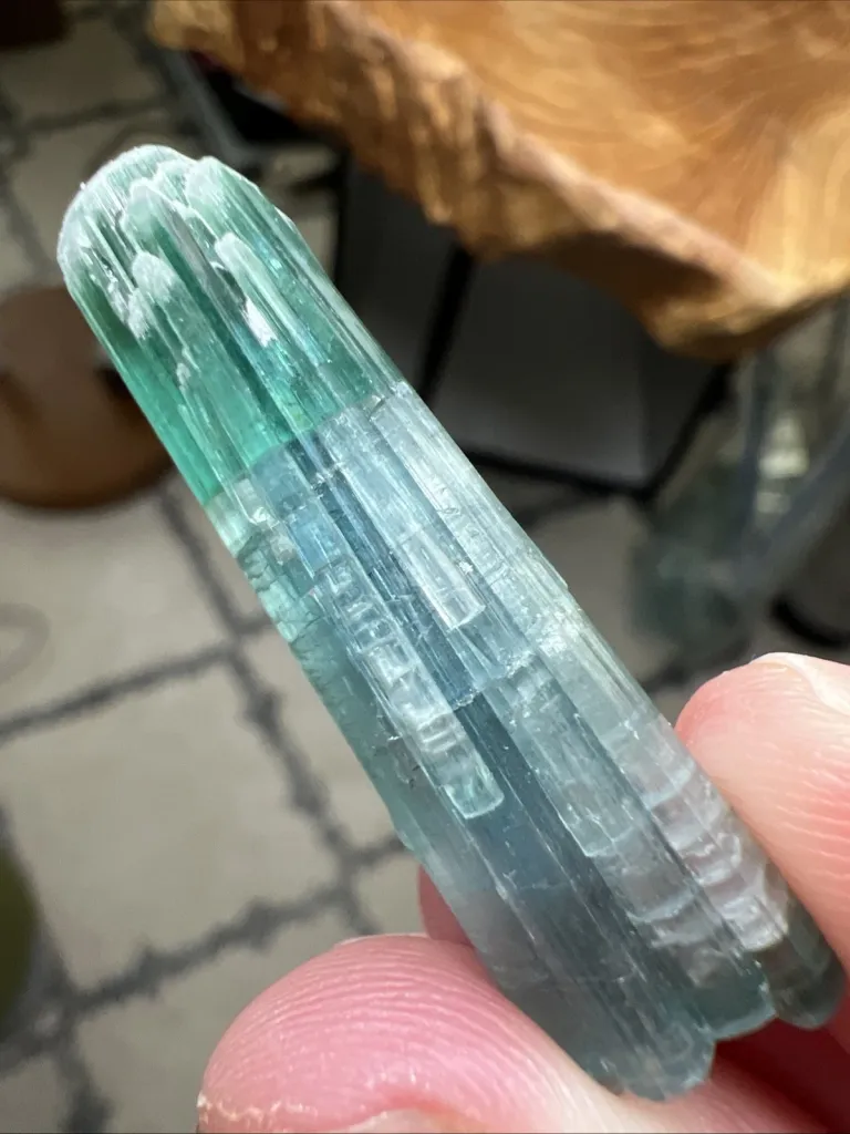 Spectacular Zoned Electric Blue Tourmaline from Afghanistan - 10073 - image 3