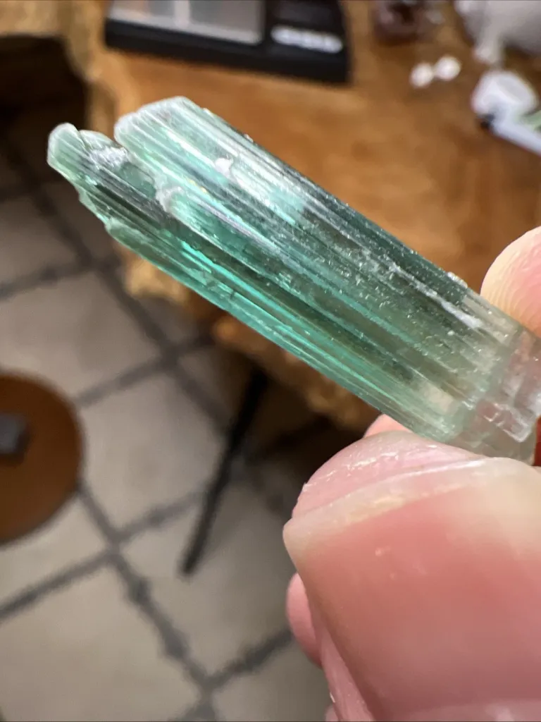 Spectacular Zoned Electric Blue Tourmaline from Afghanistan - 10074 - image 2