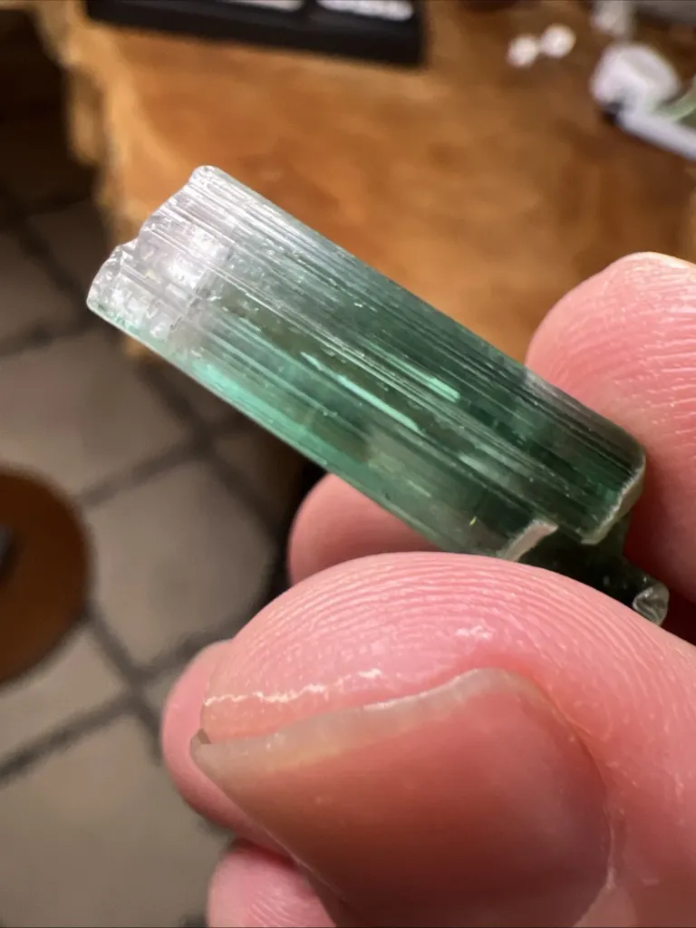 Spectacular Zoned Electric Blue Tourmaline from Afghanistan - 10074 - image 4