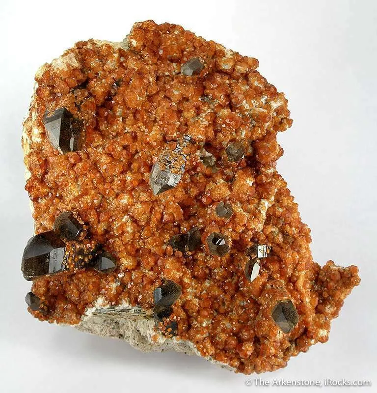 Spesartine Garnet With Smoky Quartz image