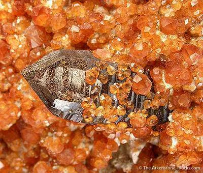 Spesartine Garnet With Smoky Quartz - image 3