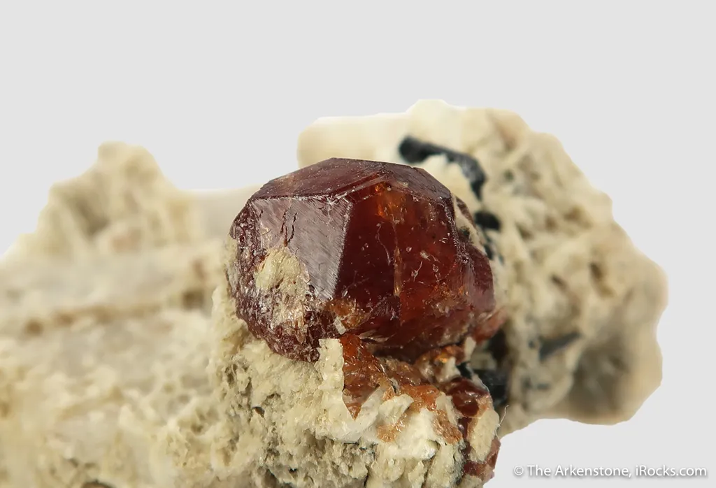 Spessartine and Schorl on Feldspar - image 5