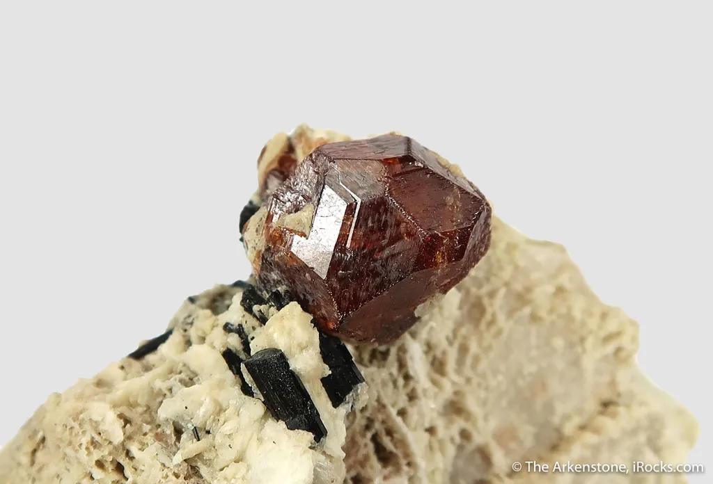 Spessartine and Schorl on Feldspar - image 4