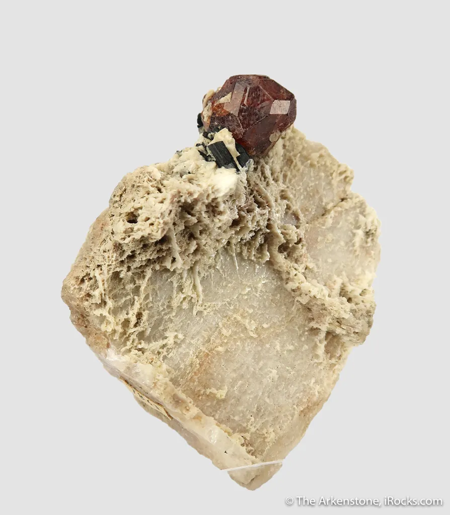 Spessartine and Schorl on Feldspar - image 2