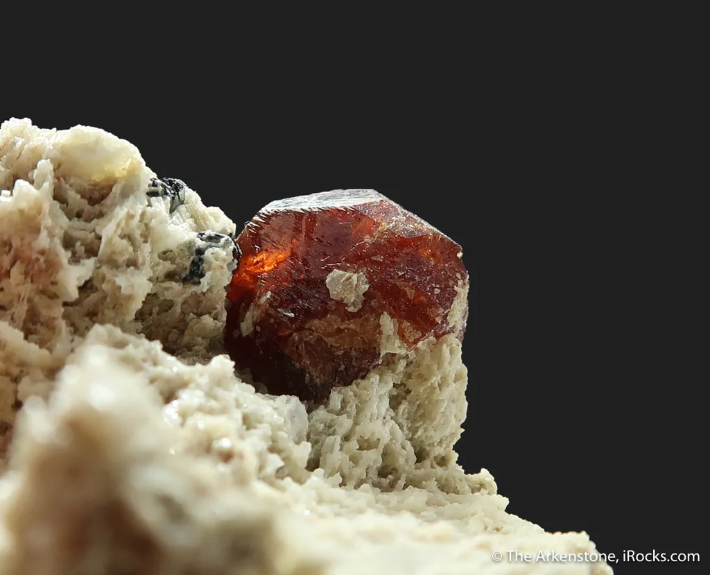 Spessartine and Schorl on Feldspar - image 6