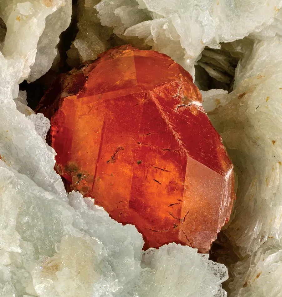Spessartine, Cleavelandite, Muscovite image