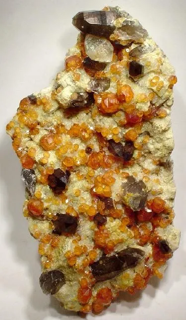 Spessartine, Fluorite, Quartz (Var: Smoky Quartz) - image 1